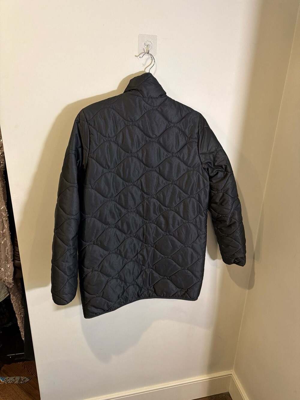 Quince Featherless Quilted Long Puffer Jacket in Black size Small - Picture 3 of 5